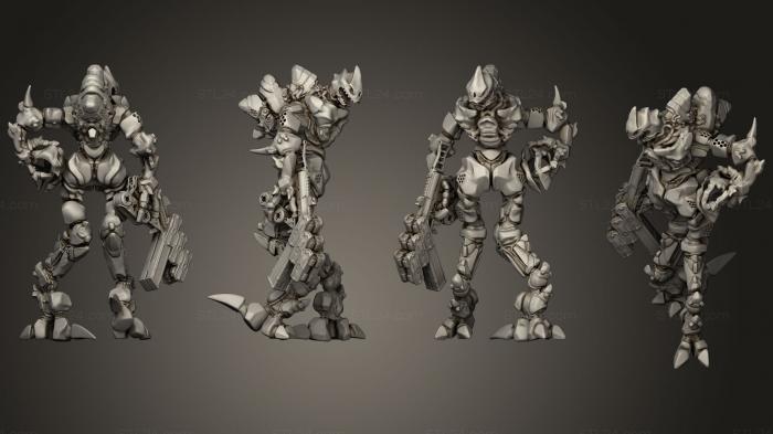 Figurines simple (Armored Alien, STKPR_1368) 3D models for cnc